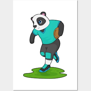 Panda Football player Football Posters and Art